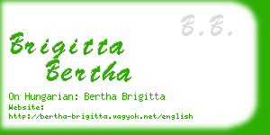 brigitta bertha business card